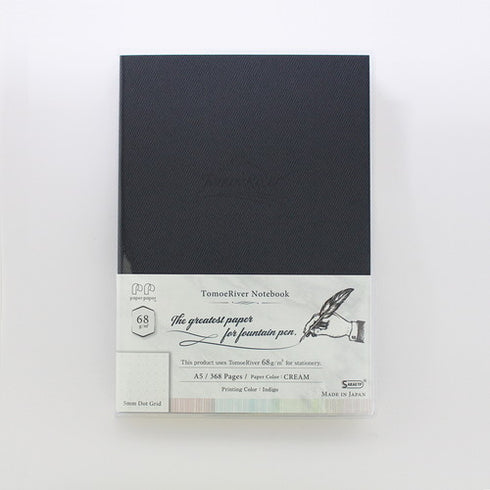 Sakae A5 Tomoe River FP Hard Cover Notebook 368 Pages Lay Flat TMR-A5N5DW | 5mm DOT Grid