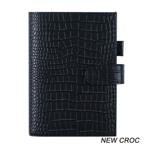 Moterm A5 CROC GRAIN Genuine Leather Original Notebook Cover Diary Planner Croc Grain Organizer