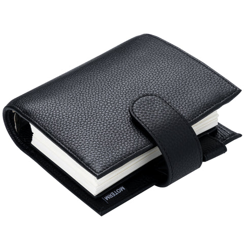 Moterm Luxe 2.0 Series Binder Pocket Size Planner Pebbled Grain Leather A7 Notebook with 30MM Ring