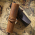 Genuine Leather Rollup Pen Roll Pencil Roll Pencil Bag Pen Large Storage Pouch Organizer Case School Pencil Roll Office Vintage Retro St