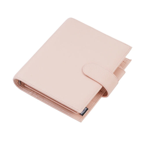 Moterm Luxe Personal Wide Litchi Grain Leather Planner 30 MM Silver Rings Notebook Organizer Agenda LARGE BACK POCKET