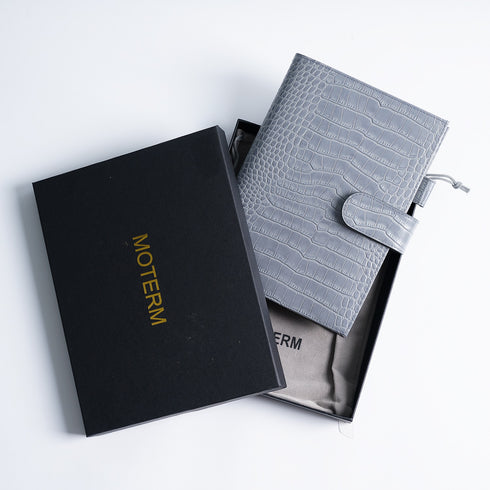 Moterm Original Series B6 Plus Cover Genuine Croc Grain Cowhide for B6 Stalogy Notebook Planner Organizer Agenda Journal Diary