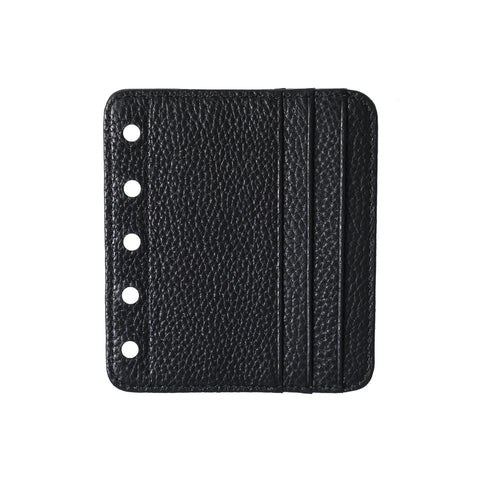 Moterm Genuine Leather Card Holder Flyleaf for Ring Planner with 6 Card Slots And Middle Pocket ID Credit Card Bag Binder Accessory