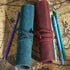 Genuine Leather Rollup Pen Roll Pencil Roll Pencil Bag Pen Large Storage Pouch Organizer Case School Pencil Roll Office Vintage Retro St