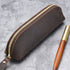 Genuine Leather Pencil Case Vintage Handmade Zipper Pen Bag Storage Pouch Classic Customized Souvenirs Prizes Gift Supplies