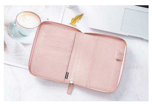 Moterm A6 Genuine Leather A6 Zippered Cover with Back Pocket Planner Cover Techo Cover Midori Cover