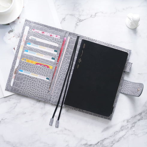 Moterm Original Series B6 Plus Cover Genuine Croc Grain Cowhide for B6 Stalogy Notebook Planner Organizer Agenda Journal Diary