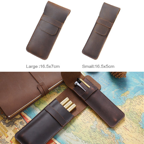 Moterm Leather Pen Case Pencil Case Travel Case