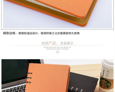 Vegan Leather Binder A4 A6 B5 A5 Spiral Notebook Planner Agenda