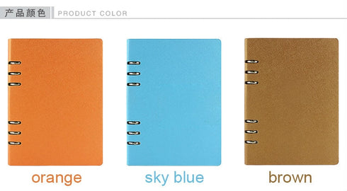 Vegan Leather Binder A4 A6 B5 A5 Spiral Notebook Planner Agenda