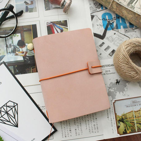 Travelers Notebook Genuine Leather Cover PASTEL Planner Vintage Retro Personal Diary Office School Stationery Gifts Supplie