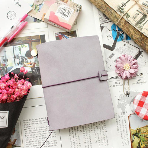 Travelers Notebook Genuine Leather Cover PASTEL Planner Vintage Retro Personal Diary Office School Stationery Gifts Supplie