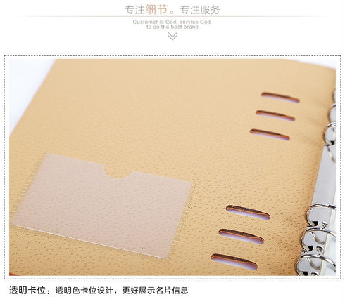 Vegan Leather Binder A4 A6 B5 A5 Spiral Notebook Planner Agenda