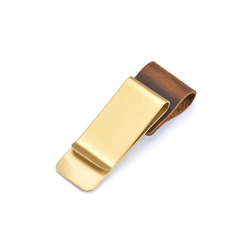 Moterm Metal Leather Pen holder Brass and Stainless steel Pencil clip for Genuine Leather notebook Journal diary