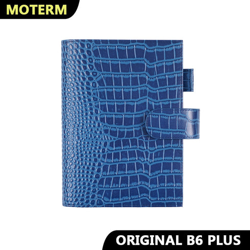 Moterm Original Series B6 Plus Cover Genuine Croc Grain Cowhide for B6 Stalogy Notebook Planner Organizer Agenda Journal Diary