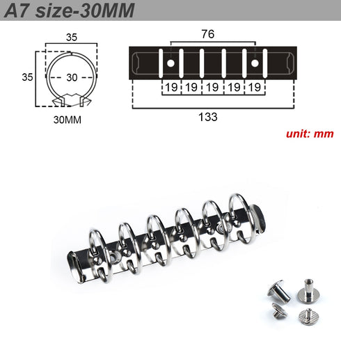 Ring Binder Replacement Kit Ring Binder Mechanism Planner Rings with Hardware for Ring Planner | A5, A6, A7 & Personal