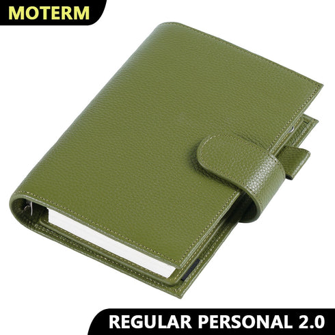 Moterm Genuine Leather Regular Personal Size Planner with 25MM Binder Rings Notebook Agenda Organizer Diary Journal
