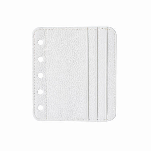 Moterm Genuine Leather Card Holder Flyleaf for Ring Planner with 6 Card Slots And Middle Pocket ID Credit Card Bag Binder Accessory