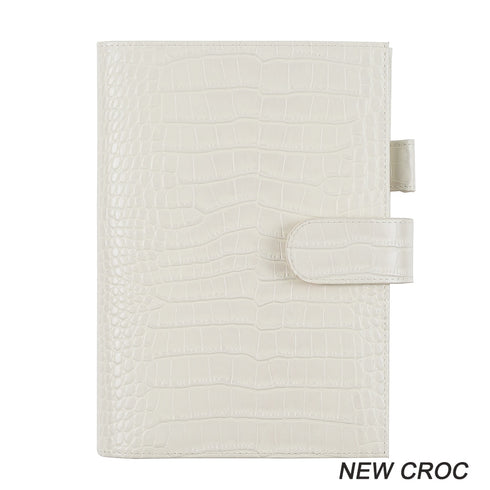 Moterm A5 CROC GRAIN Genuine Leather Original Notebook Cover Diary Planner Croc Grain Organizer