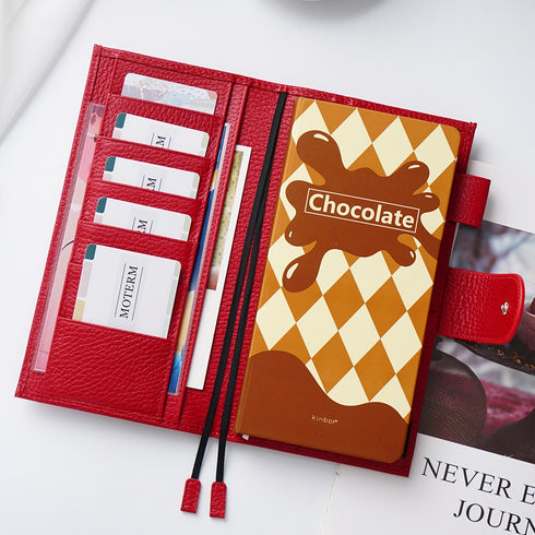 Moterm Firm Pebbled Grain Leather A5 A6 B6 Weeks Cherry Red Color Genuine Cowhide Planner Rings Notebook Cover Diary Agenda Organizer Journey