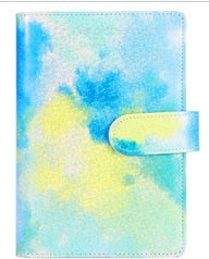 Tie Dyed Marble Color A6 Vegan Leather DIY Binder Notebook Cover Diary Agenda Planner Cover