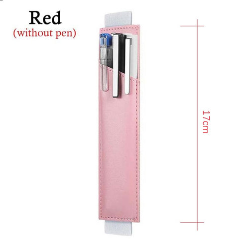 Vegan Leather Book Band Buckle Expandable Pencil Case Pen Bag | 195mm X 45mm