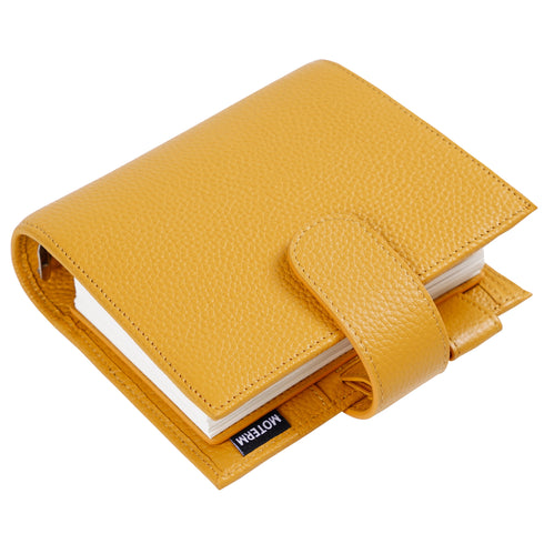 Moterm Luxe 2.0 Series Binder Pocket Size Planner Pebbled Grain Leather A7 Notebook with 30MM Ring