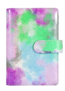 Tie Dyed Marble Color A6 Vegan Leather DIY Binder Notebook Cover Diary Agenda Planner Cover