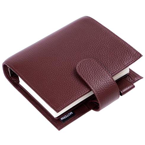 Moterm Luxe 2.0 Series Binder Pocket Size Planner Pebbled Grain Leather A7 Notebook with 30MM Ring