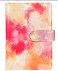 Tie Dyed Marble Color A6 Vegan Leather DIY Binder Notebook Cover Diary Agenda Planner Cover