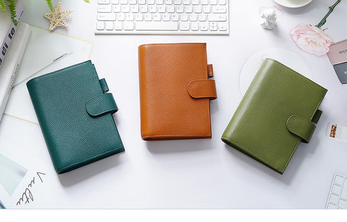 Moterm Genuine Leather Regular Personal Size Planner with 25MM Binder Rings Notebook Agenda Organizer Diary Journal