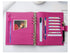 Moterm Firm Pebbled Grain Leather A5 A6 B6 Weeks Fuchsia Rose Color Genuine Cowhide Planner Rings Notebook Cover Diary Agenda Organizer Journey