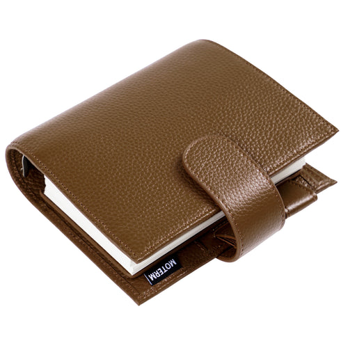 Moterm Luxe 2.0 Series Binder Pocket Size Planner Pebbled Grain Leather A7 Notebook with 30MM Ring