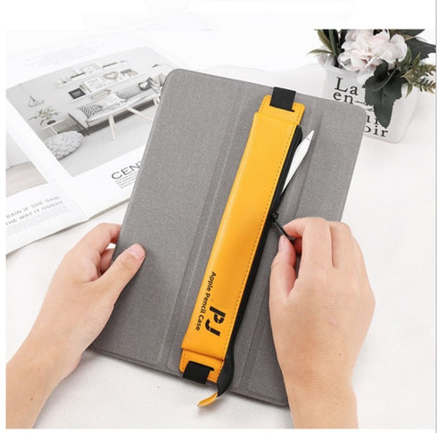 Vegan Leather Book Band Buckle Expandable Pencil Case Pen Bag | 195mm X 45mm