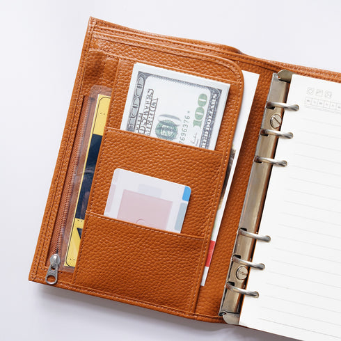 Moterm Genuine Leather Regular Personal Size Planner with 25MM Binder Rings Notebook Agenda Organizer Diary Journal