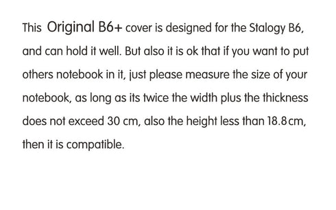 Moterm Original Series Leather B6 Plus Cover for B6 Stalogy Notebook Genuine Grain Cowhide Planner Organizer Agenda Journal Diary
