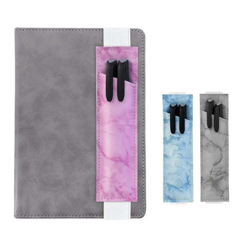 Vegan Leather Book Band Buckle Expandable Pencil Case Pen Bag | 195mm X 45mm