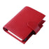 Moterm Firm Pebbled Grain Leather A5 A6 B6 Weeks Cherry Red Color Genuine Cowhide Planner Rings Notebook Cover Diary Agenda Organizer Journey
