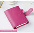 Moterm Firm Pebbled Grain Leather A5 A6 B6 Weeks Fuchsia Rose Color Genuine Cowhide Planner Rings Notebook Cover Diary Agenda Organizer Journey