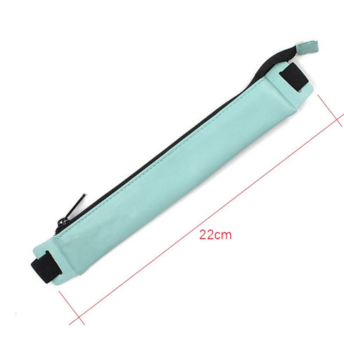 Vegan Leather Book Band Buckle Expandable Pencil Case Pen Bag | 195mm X 45mm