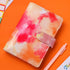 Tie Dyed Marble Color A6 Vegan Leather DIY Binder Notebook Cover Diary Agenda Planner Cover