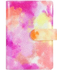 Tie Dyed Marble Color A6 Vegan Leather DIY Binder Notebook Cover Diary Agenda Planner Cover