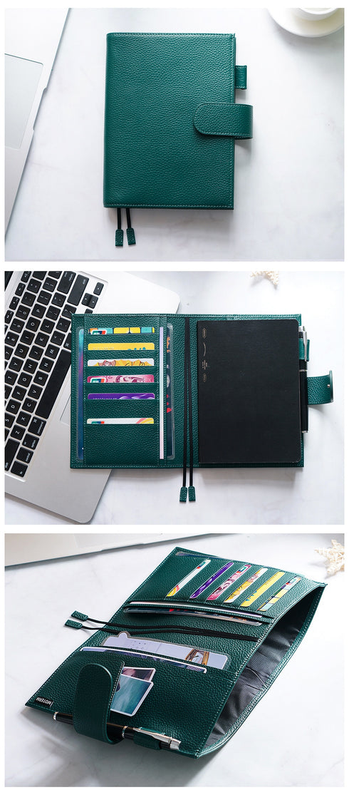 Moterm Original Series B6 Plus Cover for B6 Stalogy Notebook Genuine Pebbled Grain Cowhide Planner Organizer Agenda Journal