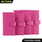 Moterm Firm Pebbled Grain Leather A5 A6 B6 Weeks Fuchsia Rose Color Genuine Cowhide Planner Rings Notebook Cover Diary Agenda Organizer Journey