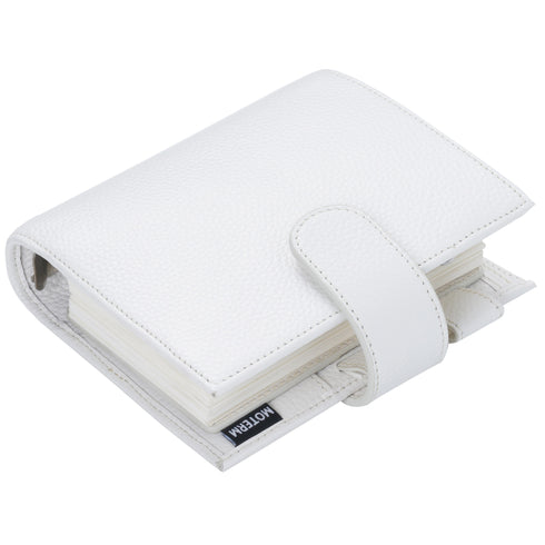 Moterm Luxe 2.0 Series Binder Pocket Size Planner Pebbled Grain Leather A7 Notebook with 30MM Ring