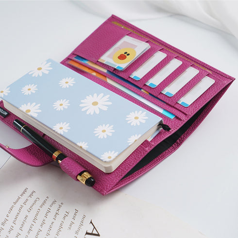 Moterm Firm Pebbled Grain Leather A5 A6 B6 Weeks Fuchsia Rose Color Genuine Cowhide Planner Rings Notebook Cover Diary Agenda Organizer Journey