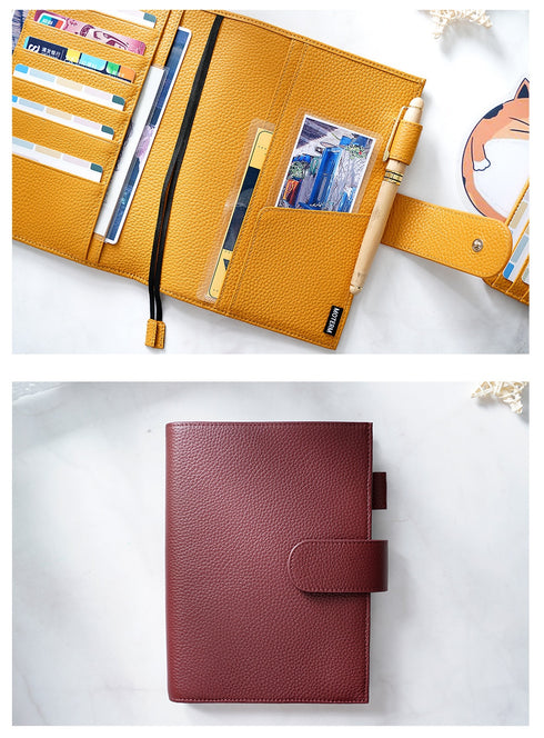 Moterm Original Series B6 Plus Cover for B6 Stalogy Notebook Genuine Pebbled Grain Cowhide Planner Organizer Agenda Journal