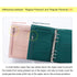 Moterm Genuine Leather Regular Personal Size Planner with 25MM Binder Rings Notebook Agenda Organizer Diary Journal