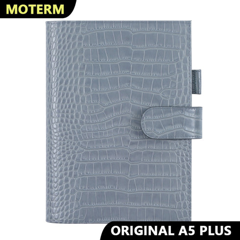 Moterm A5 CROC GRAIN Genuine Leather Original Notebook Cover Diary Planner Croc Grain Organizer