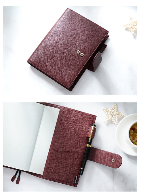 Moterm Original Series B6 Plus Cover for B6 Stalogy Notebook Genuine Pebbled Grain Cowhide Planner Organizer Agenda Journal
